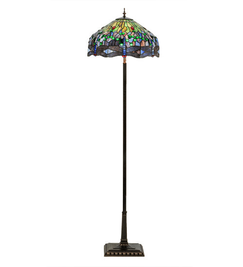 Meyda Tiffany 151154 Four Light Floor Lamp, Mahogany Bronze