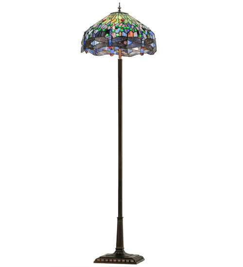 Meyda Tiffany 151154 Four Light Floor Lamp, Mahogany Bronze