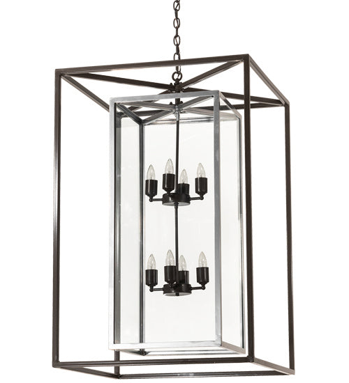 Meyda Tiffany 215083 Eight Light Pendant, Timeless Bronze/Extreme Chrome
