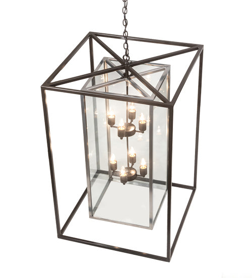 Meyda Tiffany 215083 Eight Light Pendant, Timeless Bronze/Extreme Chrome