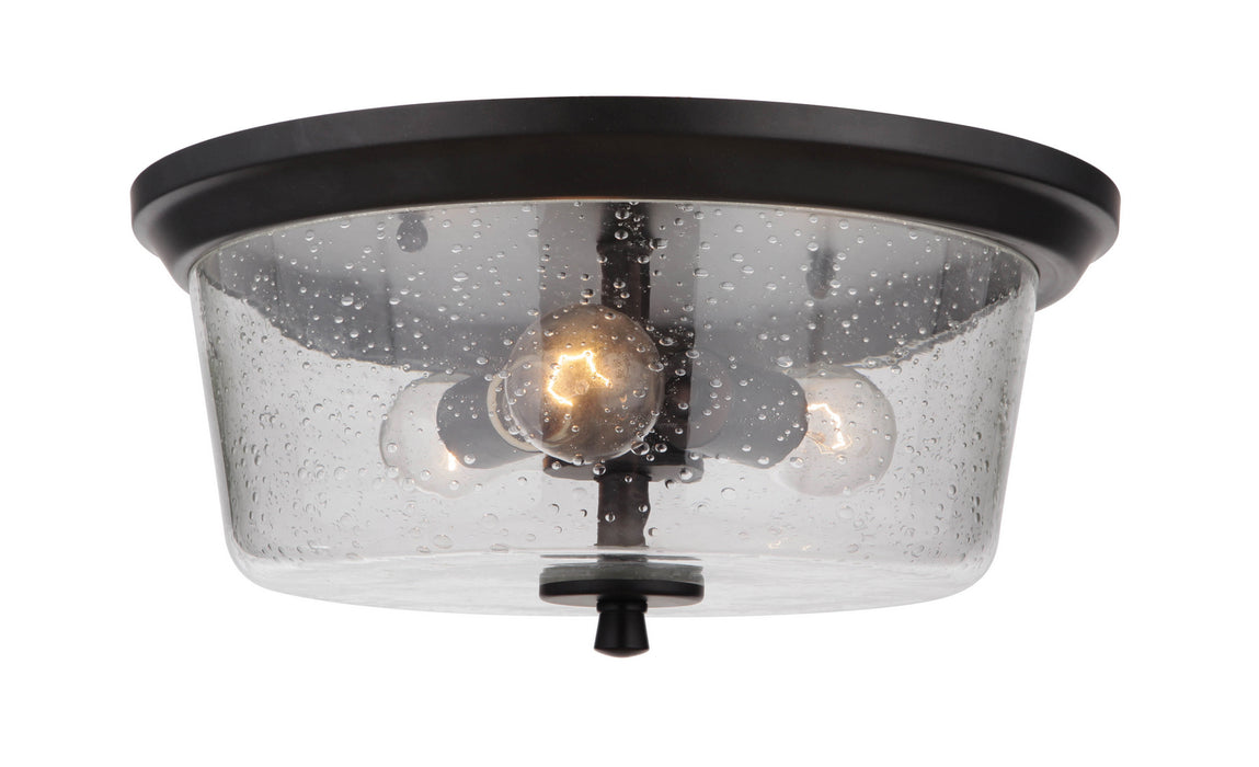 Craftmade 50283-FB Three Light Flushmount, Flat Black