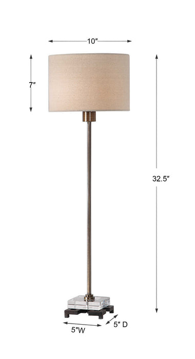 Uttermost 29642-1 One Light Table Lamp, Antique Brass