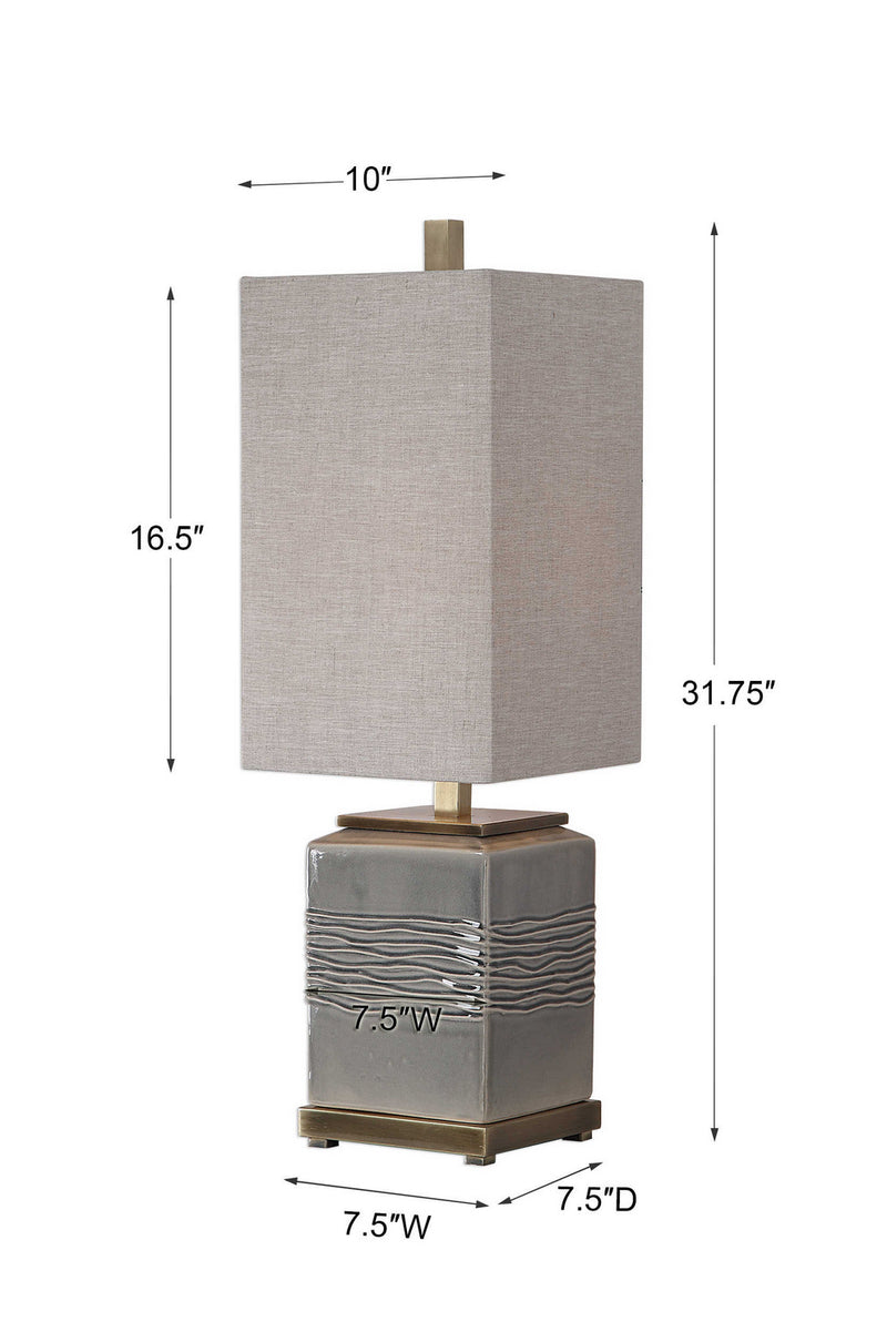 Uttermost 29680-1 One Light Buffet Lamp, Antique Brass
