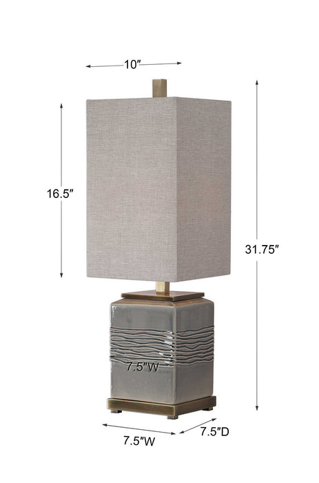 Uttermost 29680-1 One Light Buffet Lamp, Antique Brass
