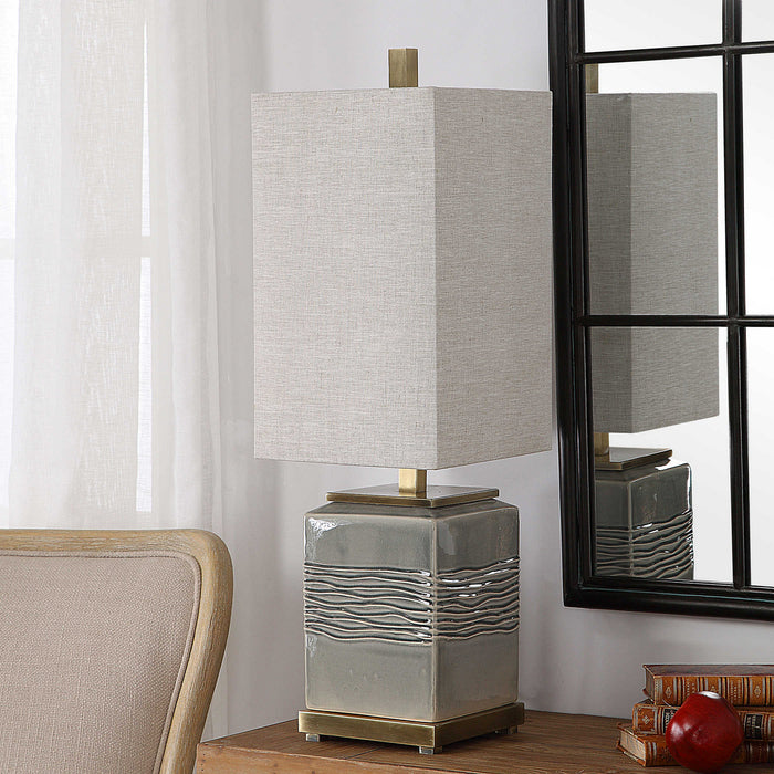 Uttermost 29680-1 One Light Buffet Lamp, Antique Brass