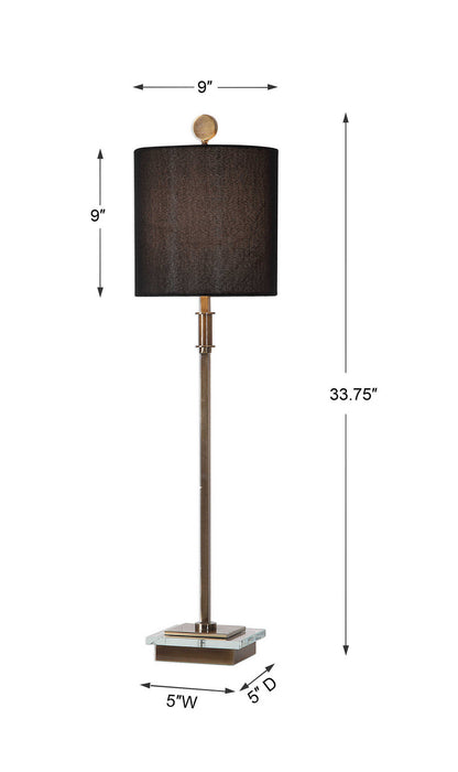 Uttermost 29684-1 One Light Table Lamp, Antique Brass