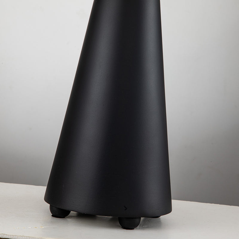Lucas + McKearn TA1261 Two Light Buffet Lamp, Black Cone W/Gold Leafed Anemone