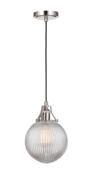 Craftmade P832PLN1-C One Light Mini Pendant, Polished Nickel
