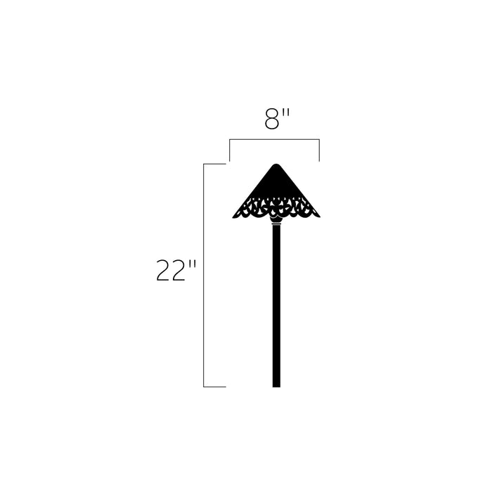Kichler 15871CBR27 LED Path Light, Centennial Brass