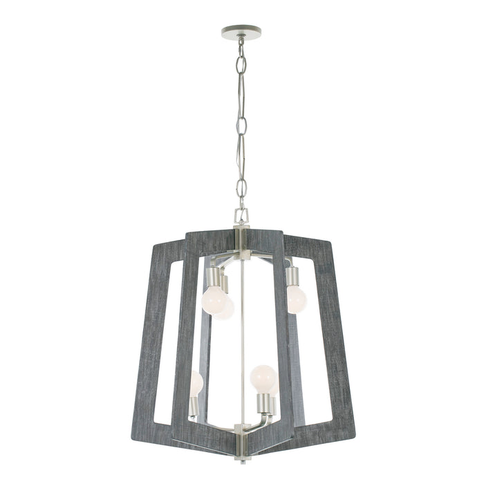 Varaluz 268F06SOG Six Light Chandelier, Steel