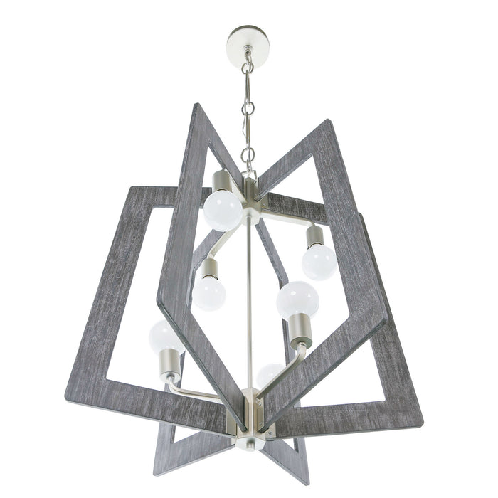 Varaluz 268F06SOG Six Light Chandelier, Steel