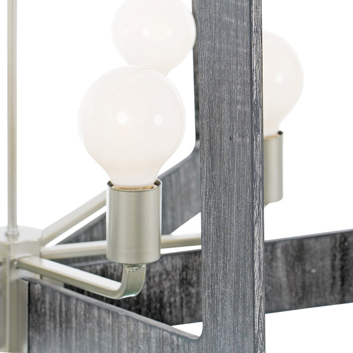 Varaluz 268F06SOG Six Light Chandelier, Steel