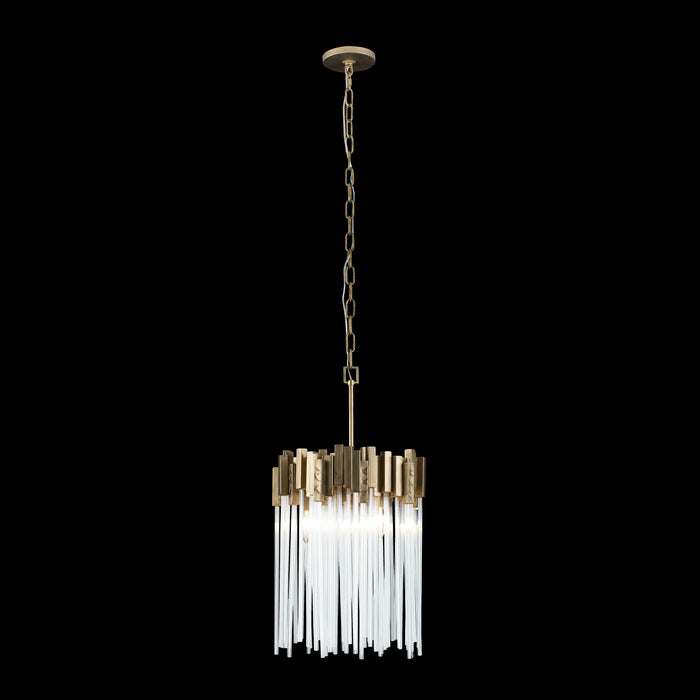 Varaluz 309P03HG Three Light Pendant, Havana Gold