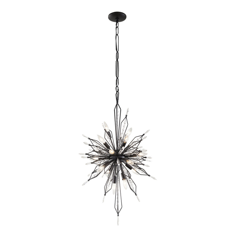 Varaluz 311F16CB 16 Light Foyer Pendant, Carbon
