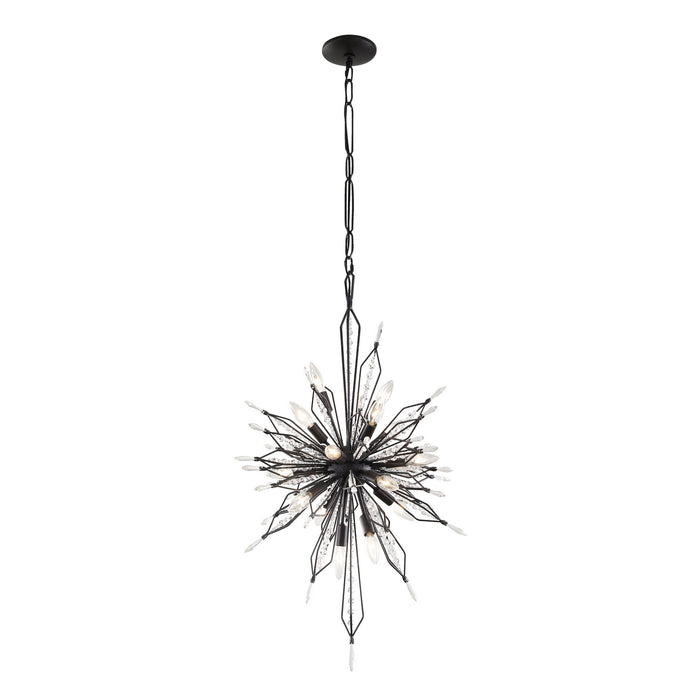 Varaluz 311F16CB 16 Light Foyer Pendant, Carbon