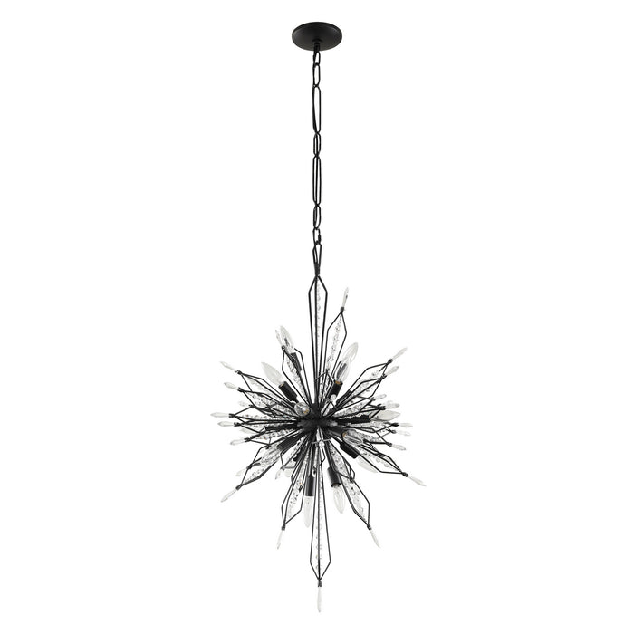 Varaluz 311F16CB 16 Light Foyer Pendant, Carbon