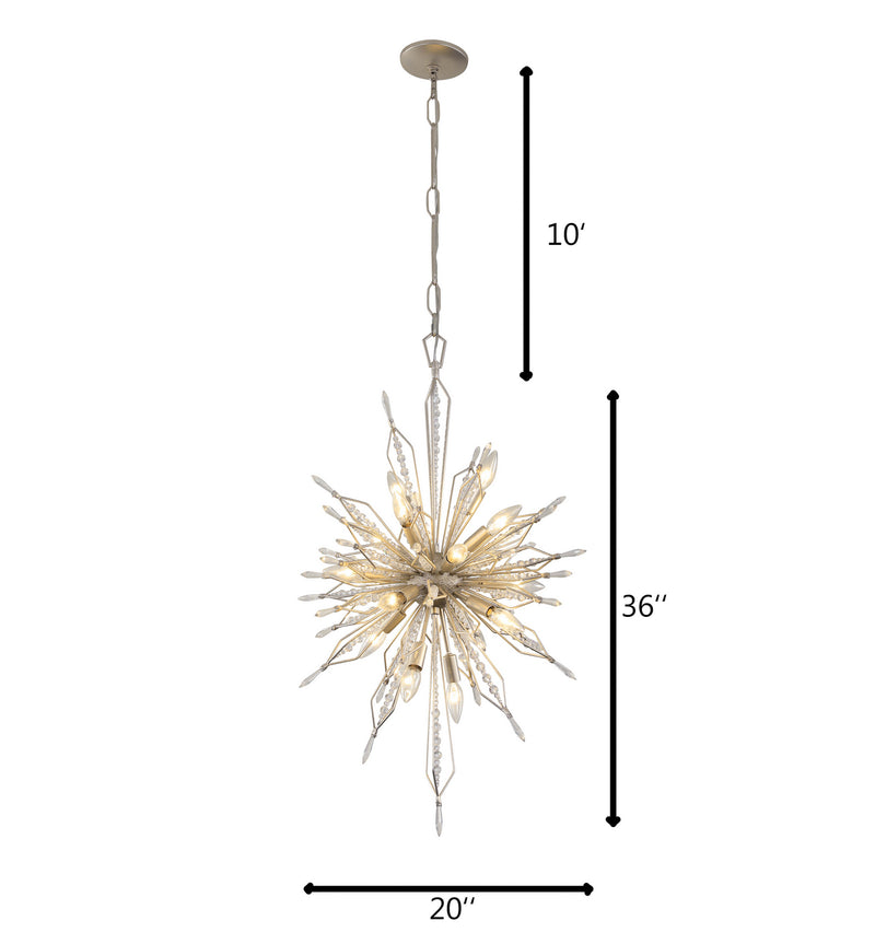 Varaluz 311F16GD 16 Light Foyer Pendant, Gold Dust