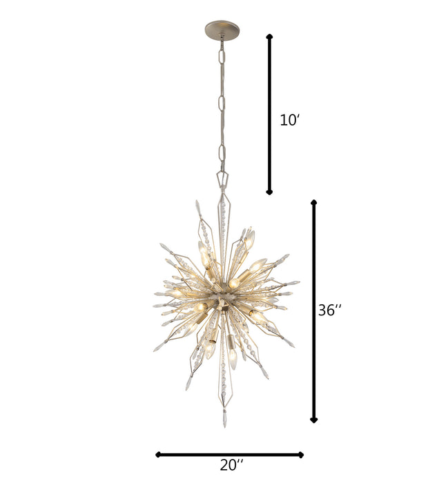 Varaluz 311F16GD 16 Light Foyer Pendant, Gold Dust