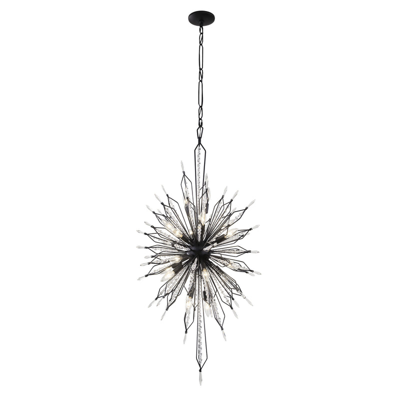 Varaluz 311F20CB 20 Light Foyer Pendant, Carbon