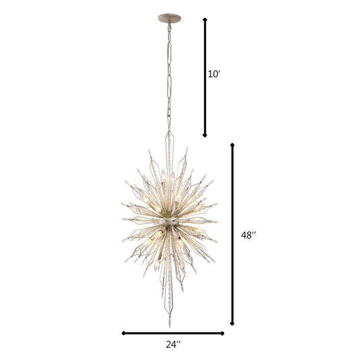 Varaluz 311F20GD 20 Light Foyer Pendant, Gold Dust