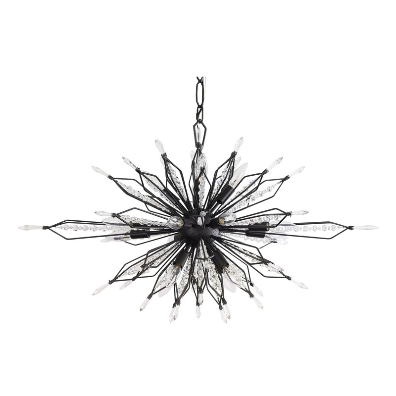 Varaluz 311N16CB 16 Light Linear Pendant, Carbon
