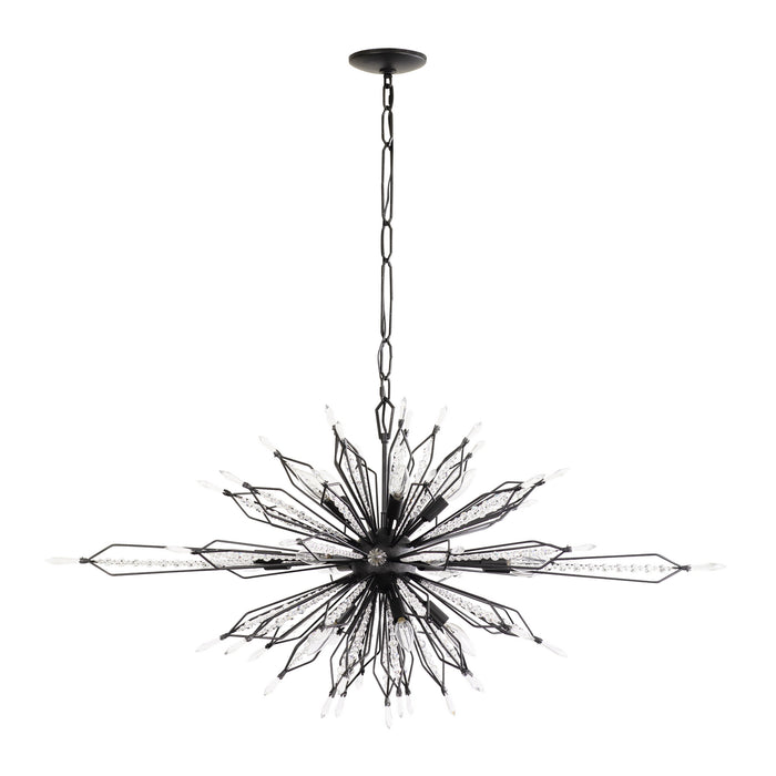 Varaluz 311N16CB 16 Light Linear Pendant, Carbon