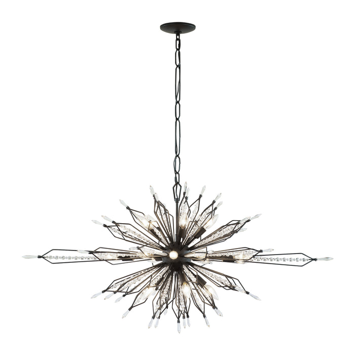 Varaluz 311N16CB 16 Light Linear Pendant, Carbon