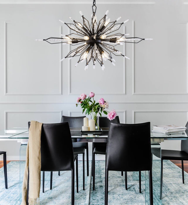 Varaluz 311N16CB 16 Light Linear Pendant, Carbon