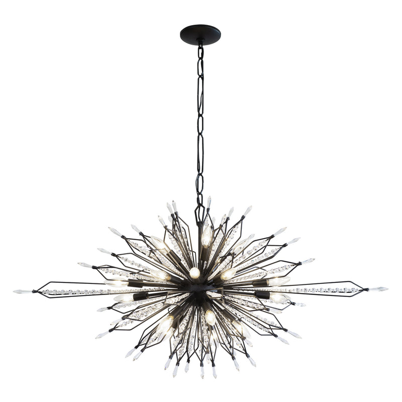 Varaluz 311N20CB 20 Light Linear Pendant, Carbon
