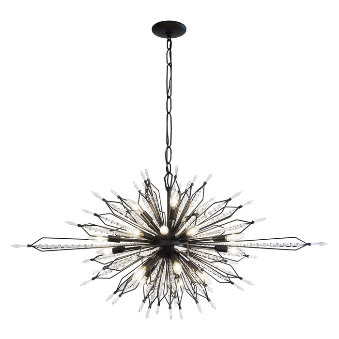 Varaluz 311N20CB 20 Light Linear Pendant, Carbon