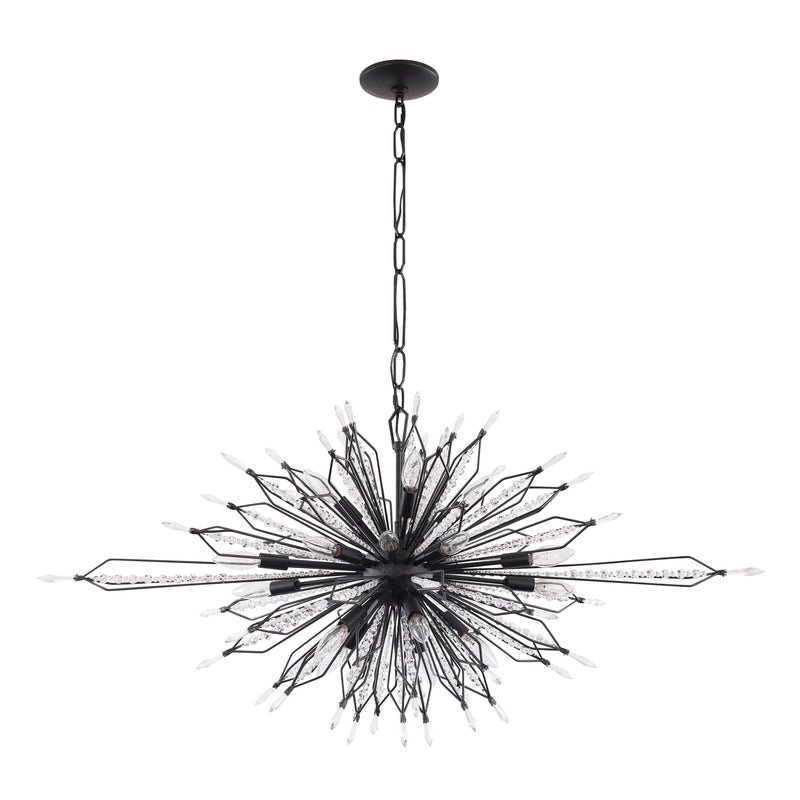 Varaluz 311N20CB 20 Light Linear Pendant, Carbon