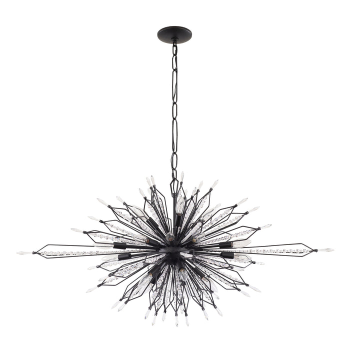 Varaluz 311N20CB 20 Light Linear Pendant, Carbon