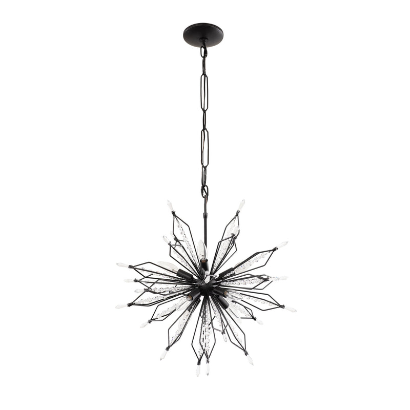 Varaluz 311P08CB Eight Light Pendant, Carbon
