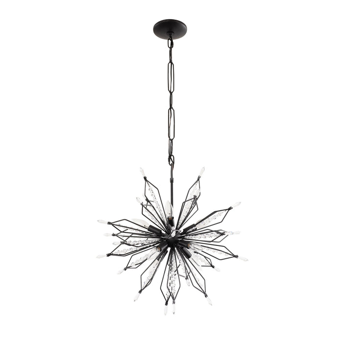 Varaluz 311P08CB Eight Light Pendant, Carbon