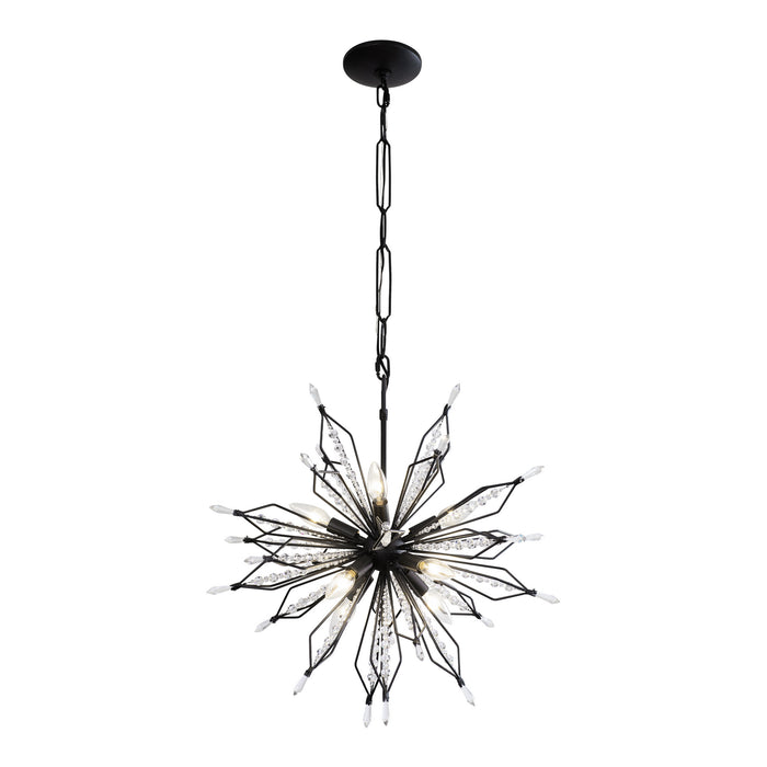 Varaluz 311P08CB Eight Light Pendant, Carbon