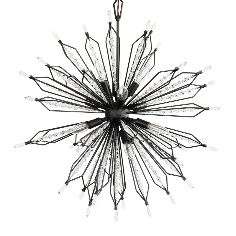 Varaluz 311P12CB 12 Light Pendant, Carbon