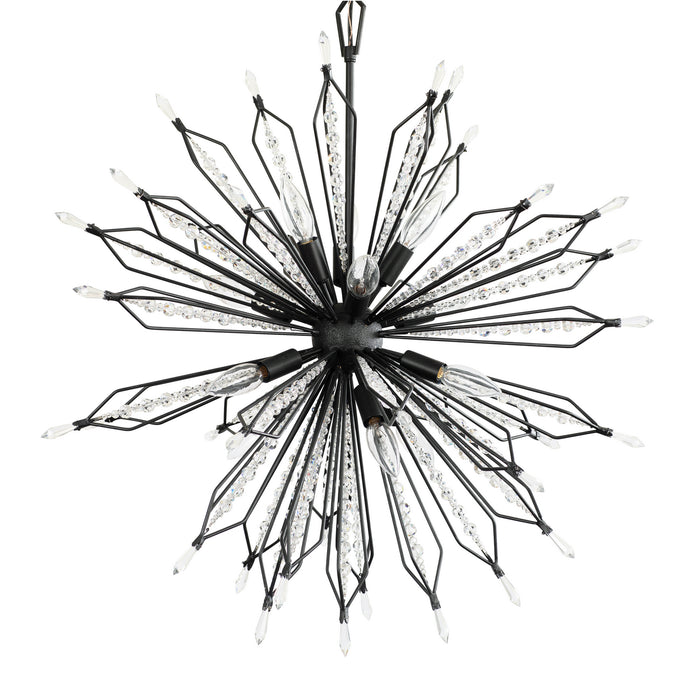 Varaluz 311P12CB 12 Light Pendant, Carbon