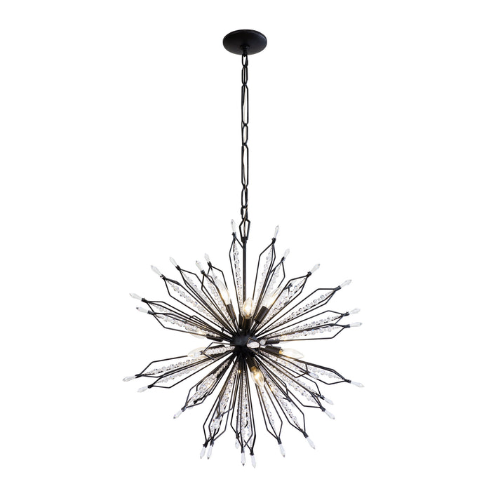 Varaluz 311P12CB 12 Light Pendant, Carbon