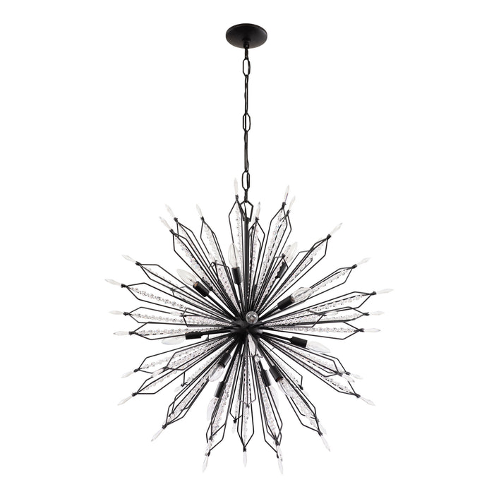Varaluz 311P16CB 16 Light Pendant, Carbon