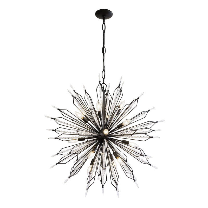 Varaluz 311P16CB 16 Light Pendant, Carbon