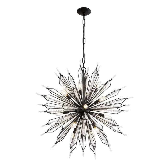Varaluz 311P16CB 16 Light Pendant, Carbon