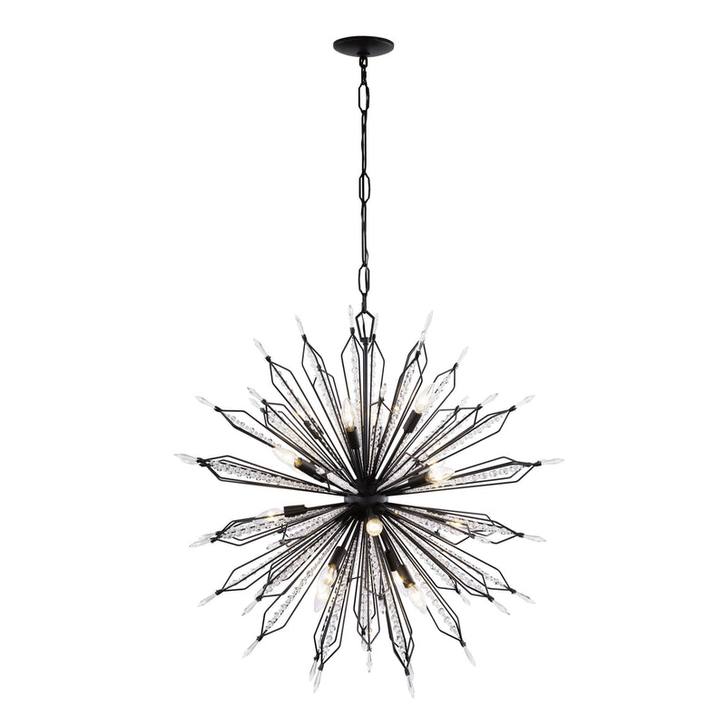 Varaluz 311P16CB 16 Light Pendant, Carbon
