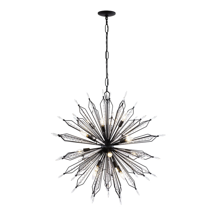Varaluz 311P16CB 16 Light Pendant, Carbon
