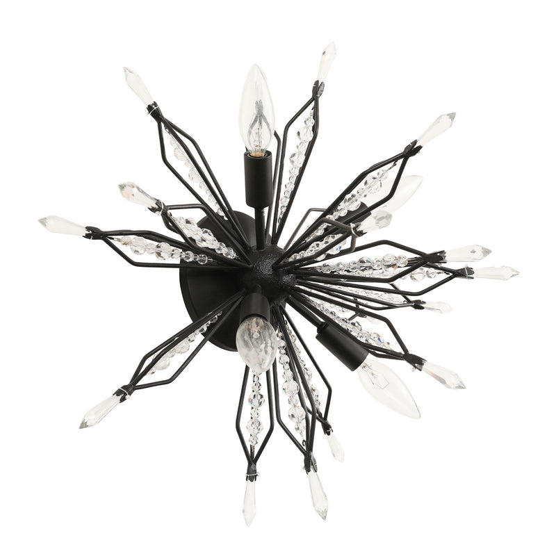 Varaluz 311S04CB Four Light Wall/Ceiling Light, Carbon
