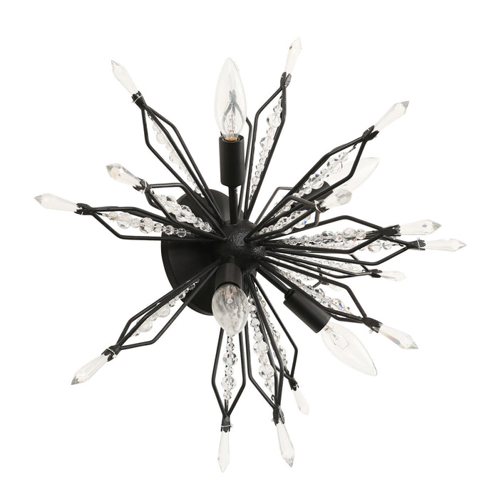 Varaluz 311S04CB Four Light Wall/Ceiling Light, Carbon