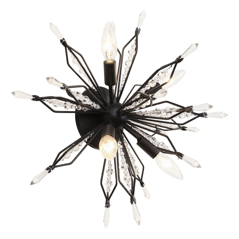 Varaluz 311S04CB Four Light Wall/Ceiling Light, Carbon