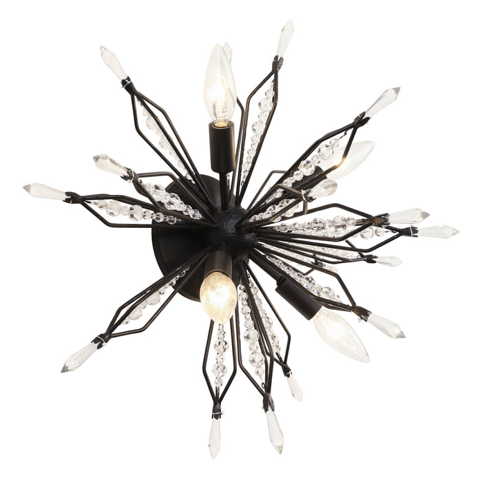 Varaluz 311S04CB Four Light Wall/Ceiling Light, Carbon