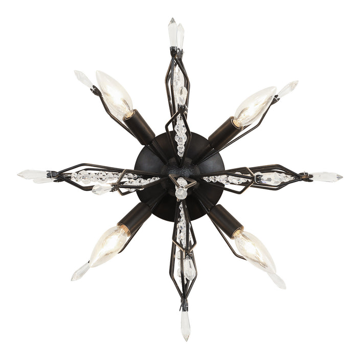 Varaluz 311S04CB Four Light Wall/Ceiling Light, Carbon