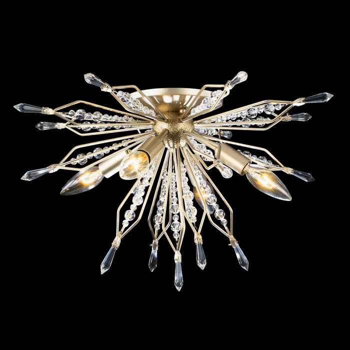 Varaluz 311S04GD Four Light Wall/Ceiling Light, Gold Dust