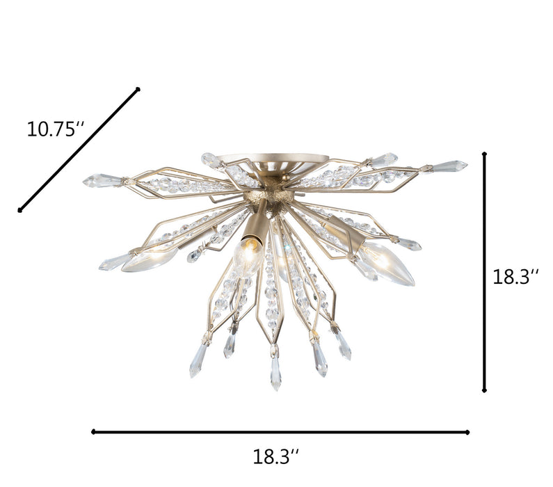 Varaluz 311S04GD Four Light Wall/Ceiling Light, Gold Dust